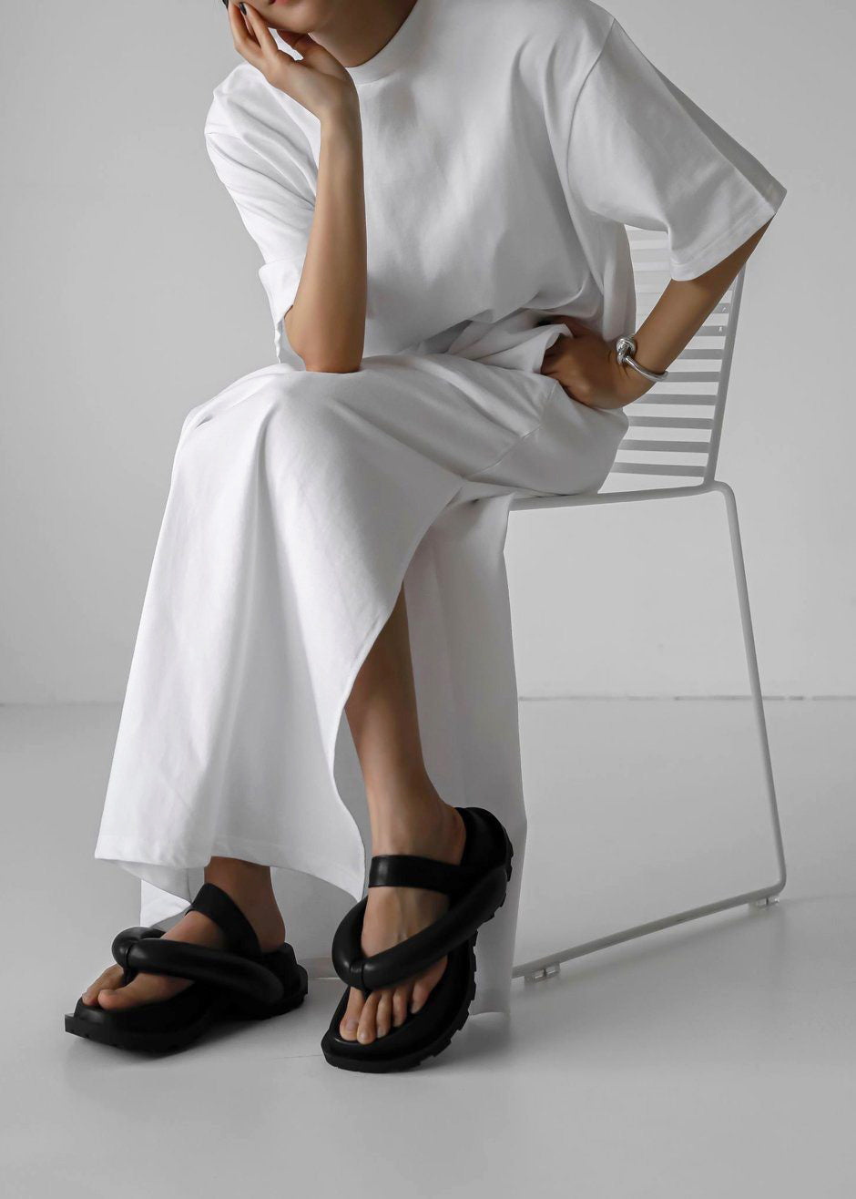 Lou Oversized Tee Dress - Optic White – view 1 of 8