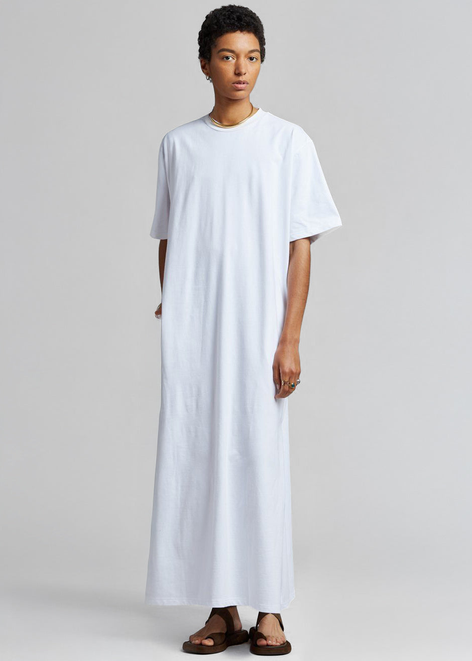 Lou Oversized Tee Dress - Optic White – view 6 of 8