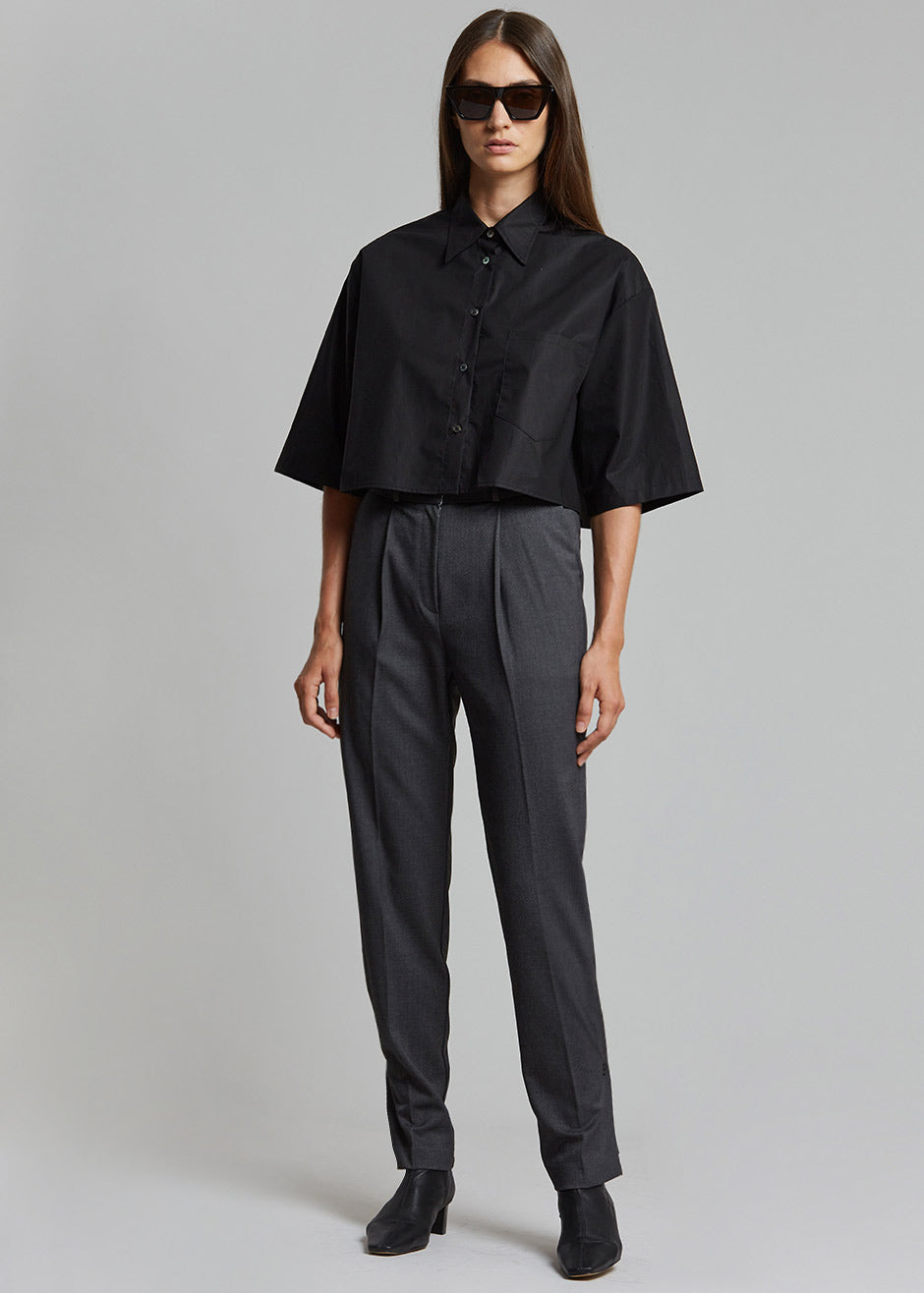 Odem Cropped Shirt - Black Shirt Nickishop – view 6 of 9