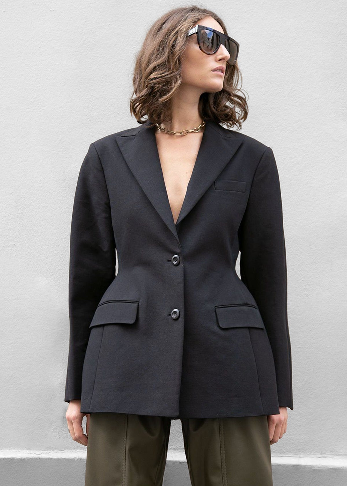Colette Hourglass Blazer - Black – view 1 of 7
