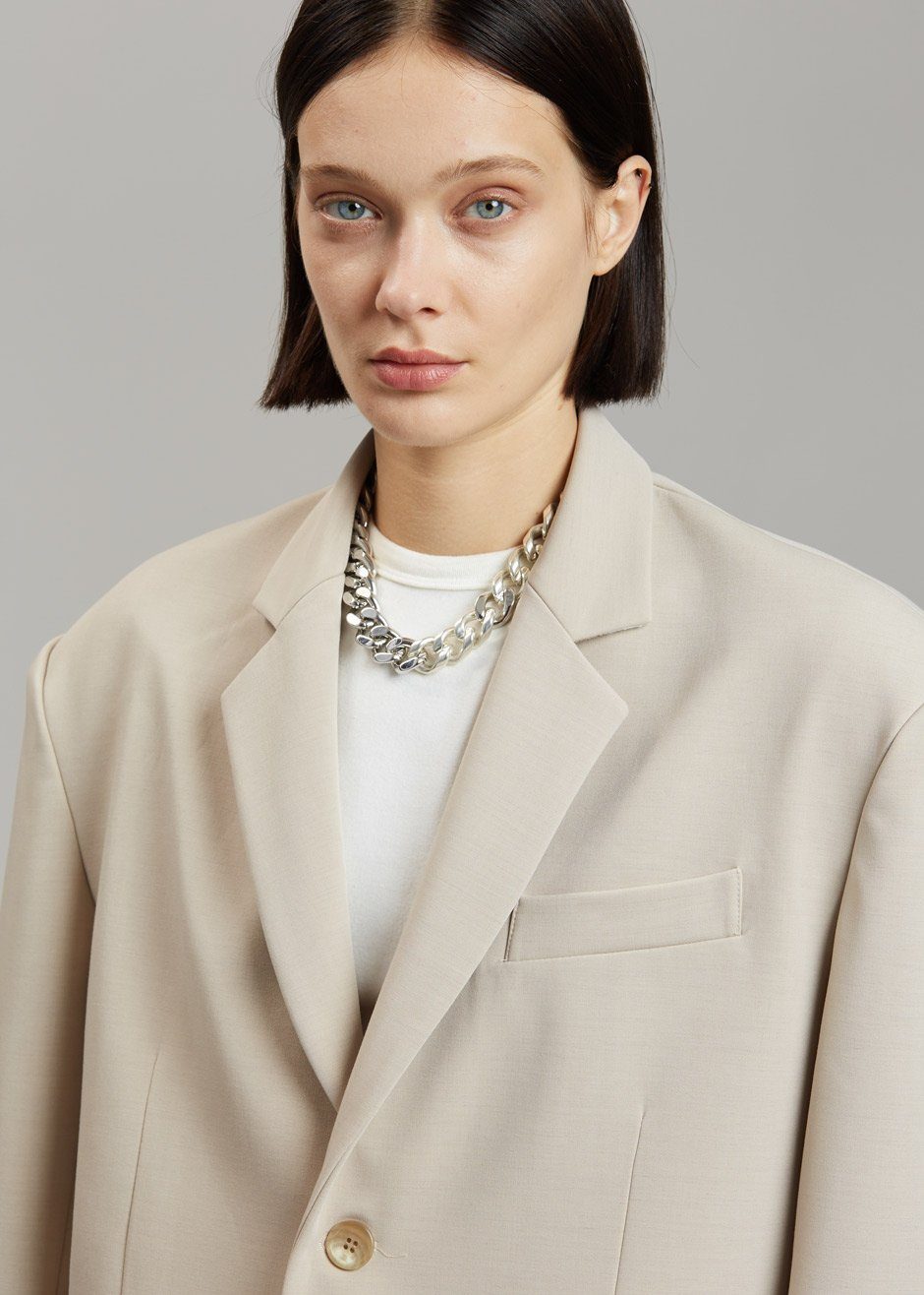 Stevie Oversized Blazer - Beige Blazer Nickishop – view 8 of 13