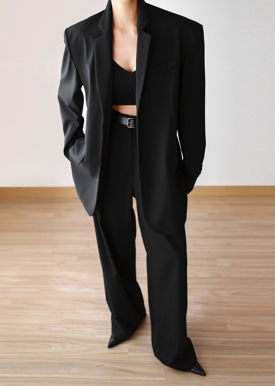 Stevie Oversized Blazer - Black Blazer Nickishop – view 9 of 13