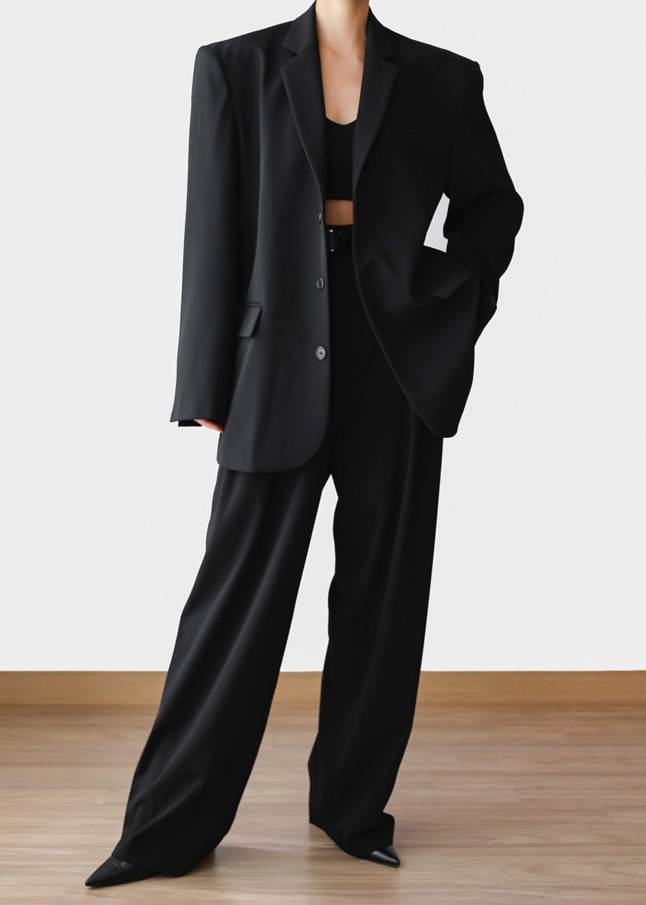 Stevie Oversized Blazer - Black Blazer Nickishop – view 7 of 13