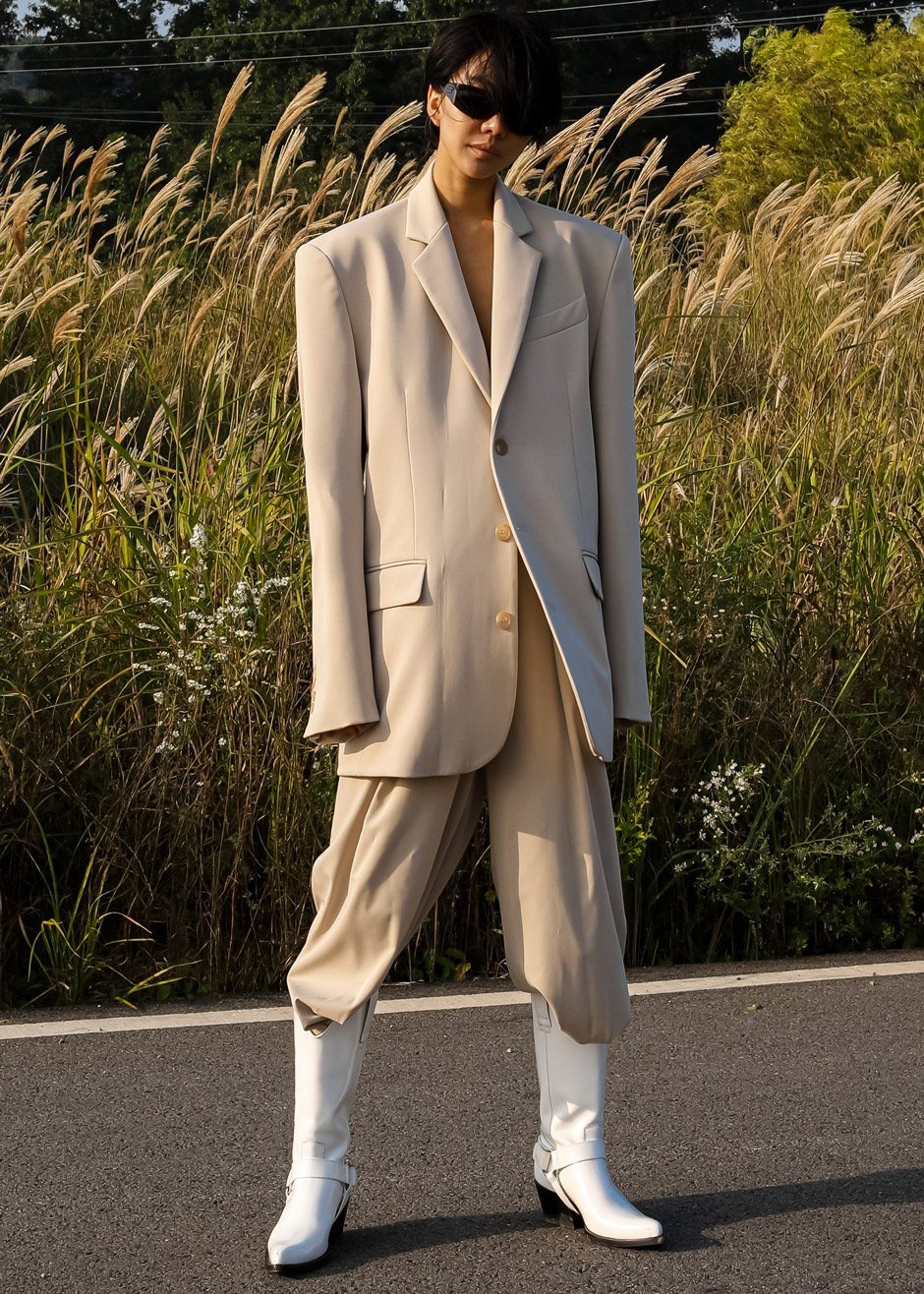 Tansy Oversized Blazer - Beige Blazer Nickishop – view 11 of 13