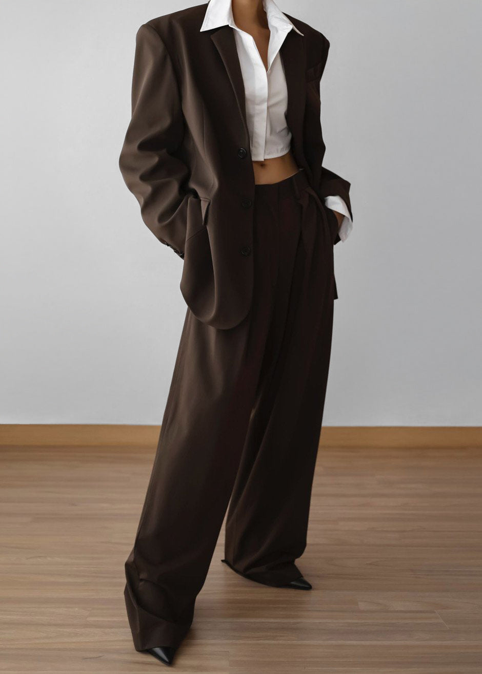 Tansy Oversized Blazer - Chocolate – view 4 of 10