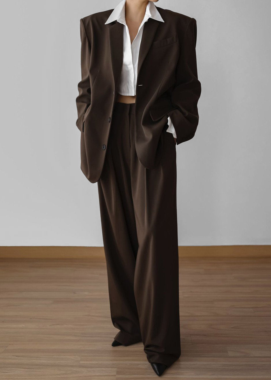 Tansy Oversized Blazer - Chocolate – view 2 of 10