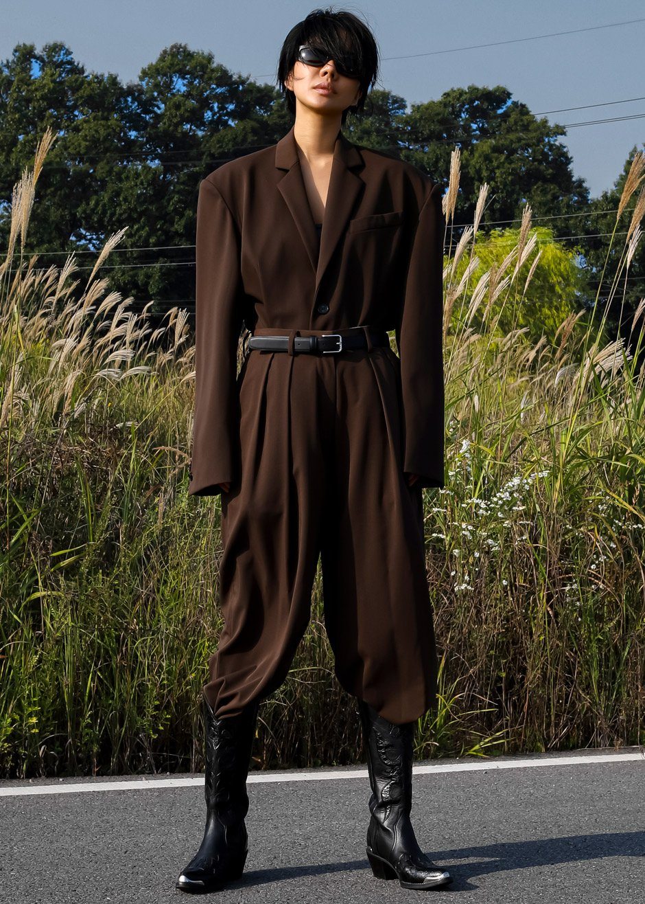 Tansy Oversized Blazer - Chocolate Blazer Nickishop – view 7 of 10