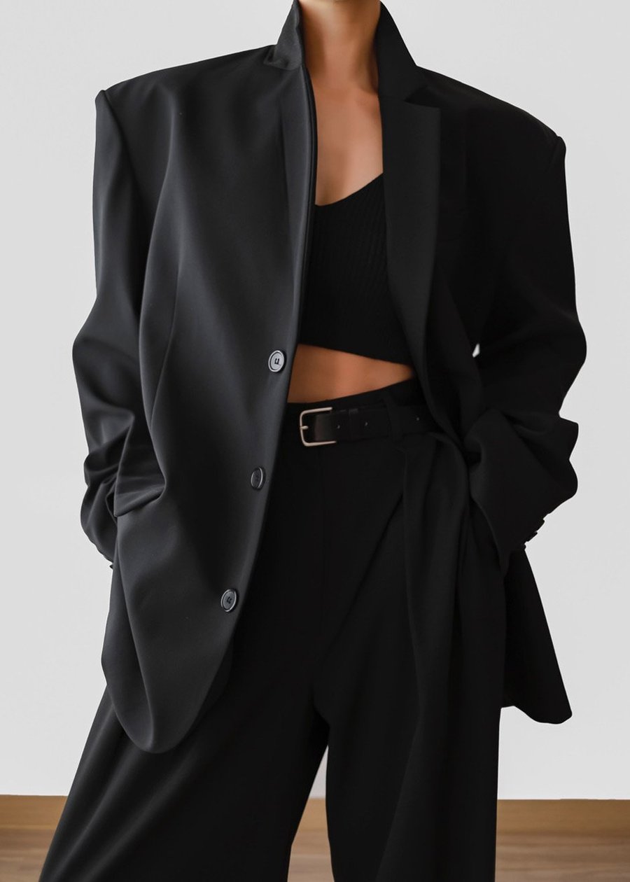 Tansy Pleated Trousers - Black Pants Nickishop – view 9 of 10