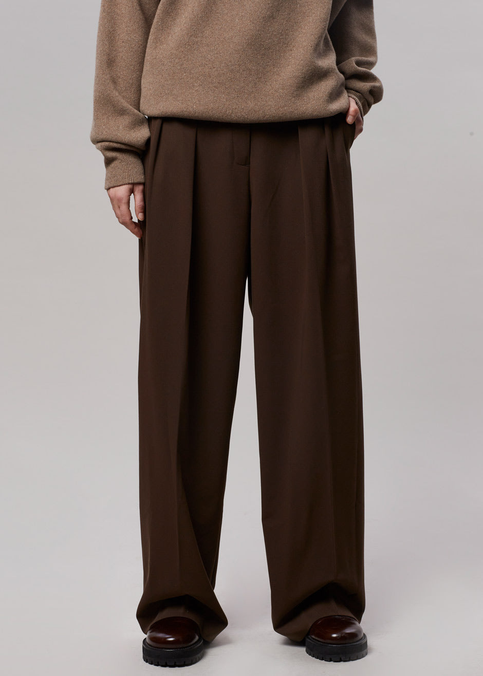 Tansy Pleated Trousers - Chocolate Pants Nickishop – view 11 of 13