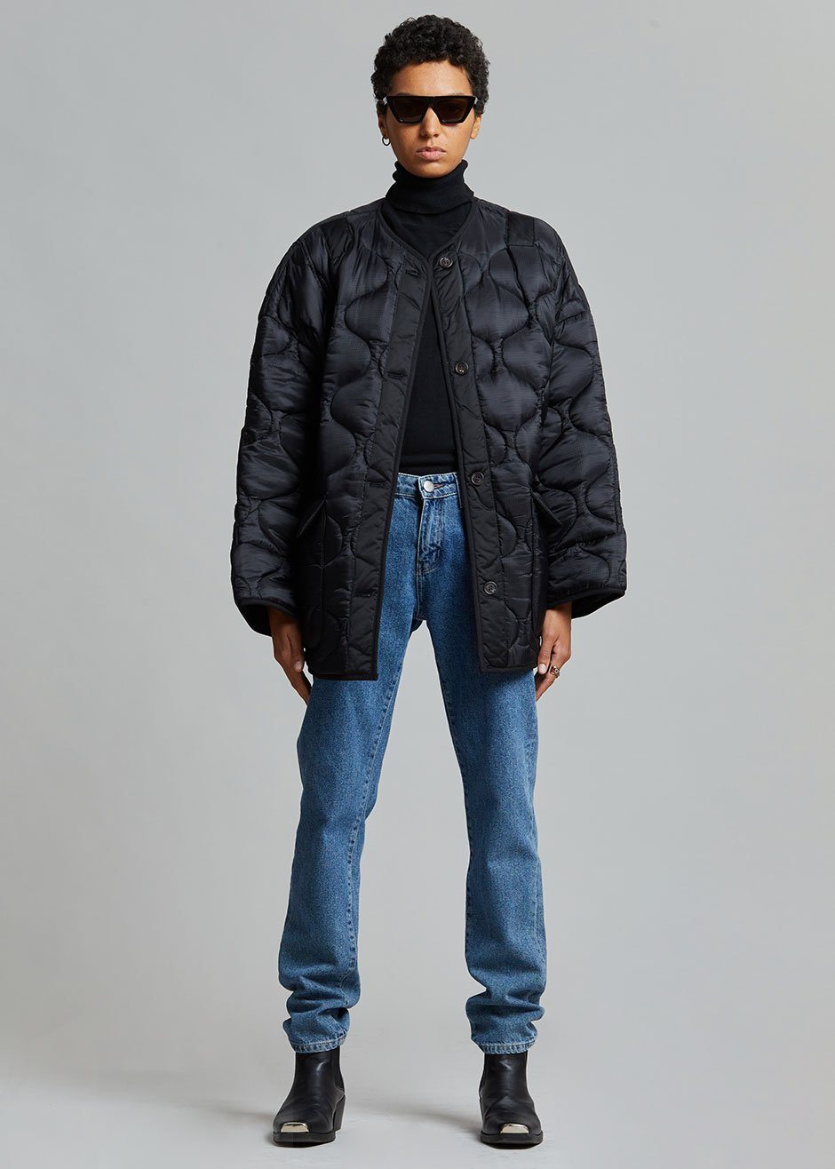 Teddy Quilted Jacket - Black Jacket Nickishop – view 5 of 7