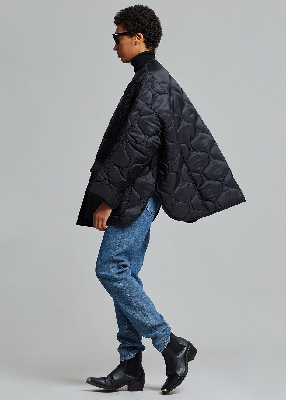 Teddy Quilted Jacket - Black Jacket Nickishop – view 1 of 7