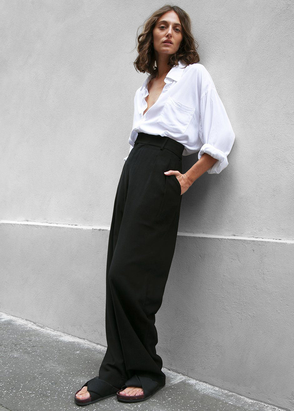 Hanna Silky Oversized Blouse - White – view 4 of 8